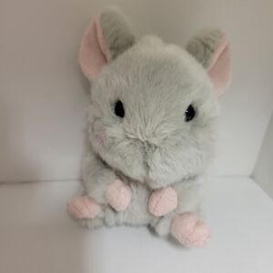 Charming Gray and Pink Plush Mouse Toy